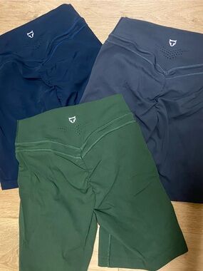 Women’s Biker shorts bundle (3pk)  Shorts in Olive Green, Navy, and Charcoal